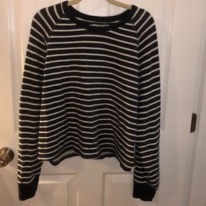 Madewell Long Sleeved Striped Sweatshirt Top